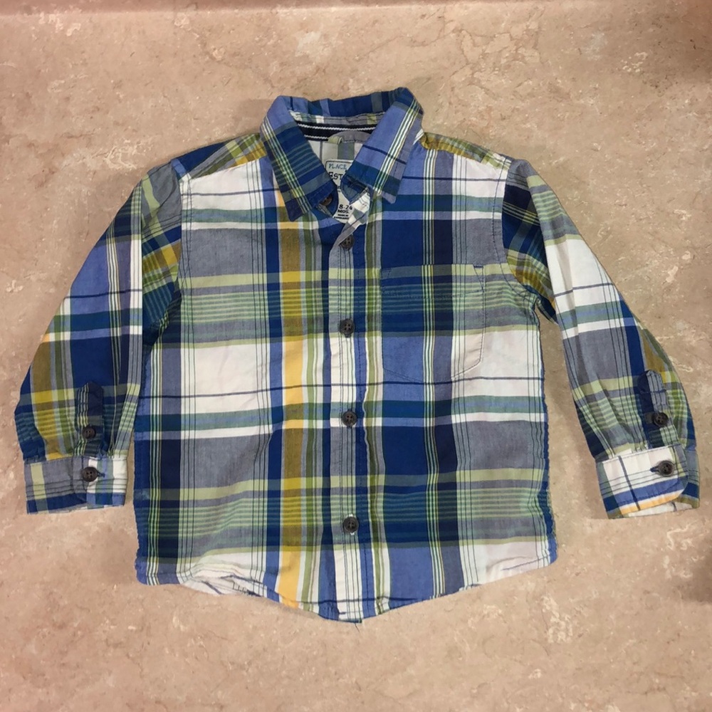 Boys 18-24m lot - 3 Buttondown shirts / 2 jeans - Picture 3 of 8